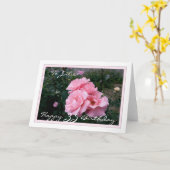 Happy 35th Birthday  met Roze Rozen Kaart (Gele Bloem)