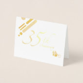 Happy 35th Jubileum Mod Birds Folie Kaarten (Voorkant)