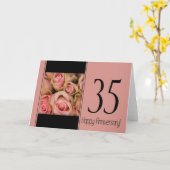 Happy 35th Jubileum rozen Kaart (Gele Bloem)