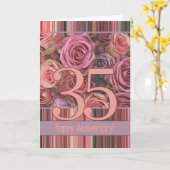 Happy 35th Jubileum rozen Kaart (Gele Bloem)