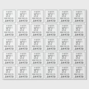 HAPPY 37TH BIRTHDAY; Art Deco Style; aangepaste na Cadeaupapier