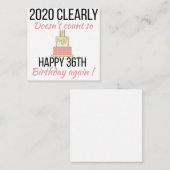 Happy 37th Birthday, Funny 37h verjaardagskaart Informatiekaartje (Voorkant / Achterkant)