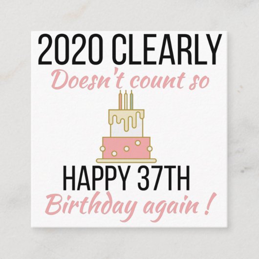 Happy 38th Birthday, Funny 38th verjaardagskaart Informatiekaartje (Voorkant)