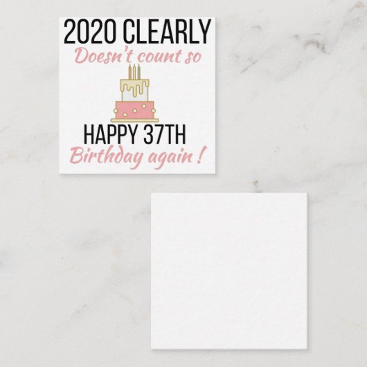 Happy 38th Birthday, Funny 38th verjaardagskaart Informatiekaartje (Voorkant / Achterkant)