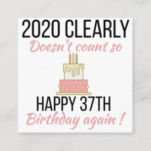 Happy 38th Birthday, Funny 38th verjaardagskaart Informatiekaartje