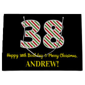 Happy 38th Birthday & Merry Kerstmis, aangepaste n Groot Cadeauzakje (Voorkant)