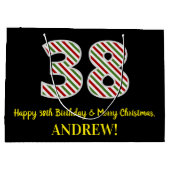Happy 38th Birthday & Merry Kerstmis, aangepaste n Groot Cadeauzakje (Achterkant)