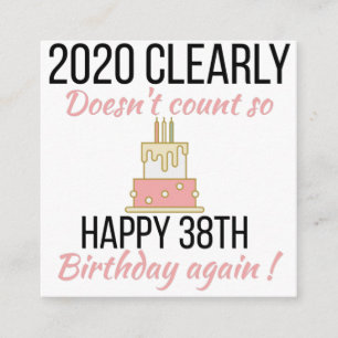 Happy 39th Birthday, Funny 39th verjaardagskaart Informatiekaartje