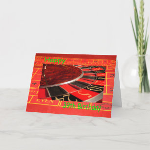Happy 39th Birthday Roulette Wheel Kaart