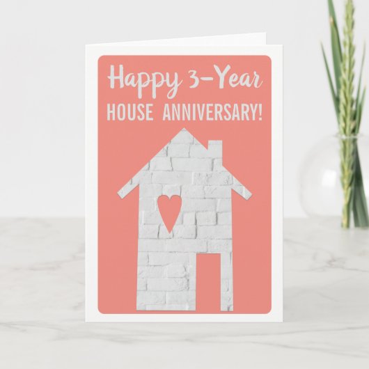 Happy 3-jaar Houseaversary Kaart (Voorkant)