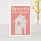 Happy 3-jaar Houseaversary Kaart (Gele Bloem)
