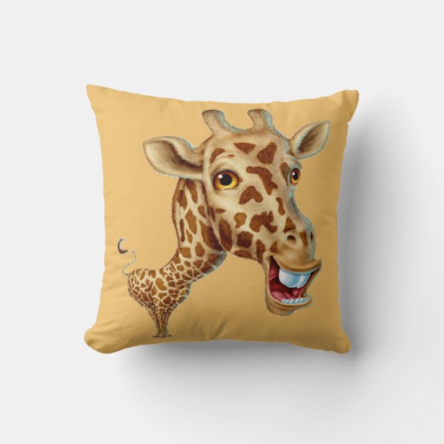 Happy 3D-Giraffe Kussen (Voorkant)