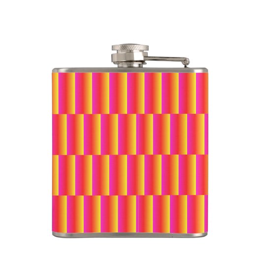 HAppy 3d Rainbow Tiles Pattern Heupfles (Achterkant)