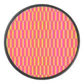 Happy 3D Rainbow Tiles Pattern Hockey Puck (Voorkant)