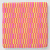 Happy 3D Rainbow Tiles Pattern Stenen Onderzetter (Voorkant)