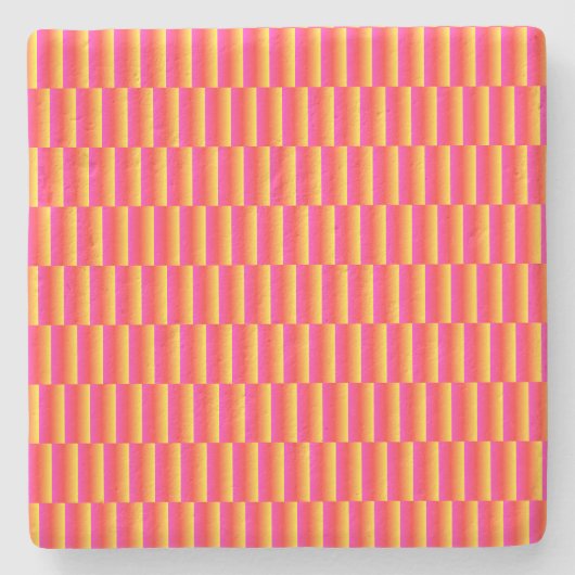 Happy 3D Rainbow Tiles Pattern Stenen Onderzetter (Voorkant)