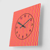 HAppy 3d Rainbow Tiles Pattern Vierkante Klok (Hoek)