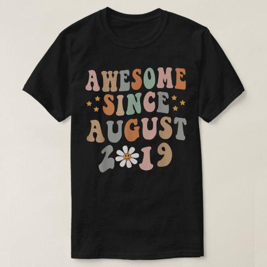 Happy 3rd Birthday 3 jaar oud Geweldige sinds augu T-shirt (Design voorkant)