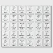 HAPPY 3RD BIRTHDAY; Art Deco Style; aangepaste naa Cadeaupapier (Vlak)