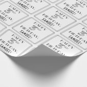 HAPPY 3RD BIRTHDAY; Art Deco Style; aangepaste naa Cadeaupapier (Hoek)