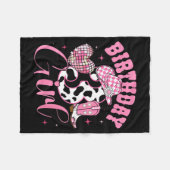 Happy 3rd Birthday Girl Outfit Rodeo Western Cowgi Fleece Deken (Voorkant (Horizontaal))