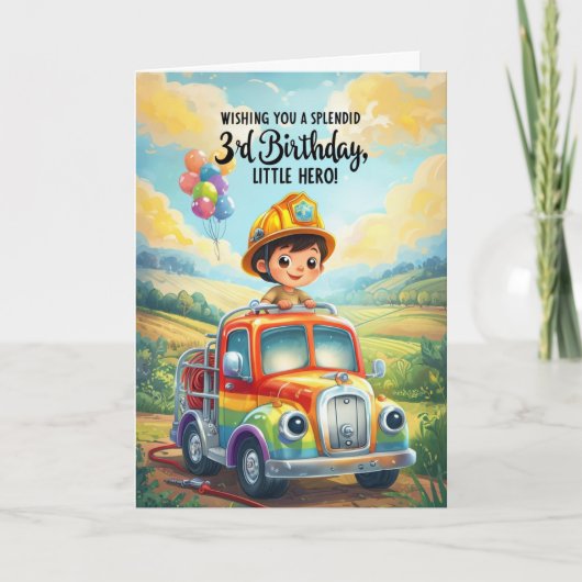 Happy 3rd Birthday Kaart (Voorkant)