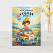 Happy 3rd Birthday Kaart (Gele Bloem)