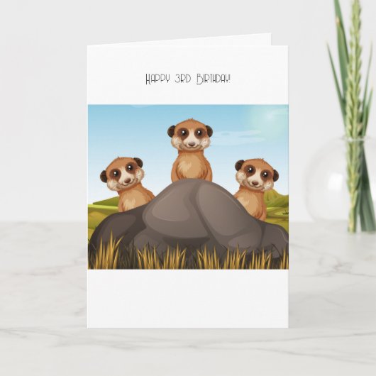 Happy 3rd Birthday-kaart Feestdagen Kaart (Voorkant)