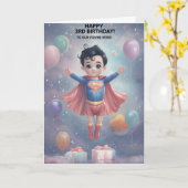 Happy 3rd Birthday-kaart Kaart (Gele Bloem)