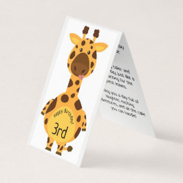 Happy 3rd Birthday - Kaart voor kinderen