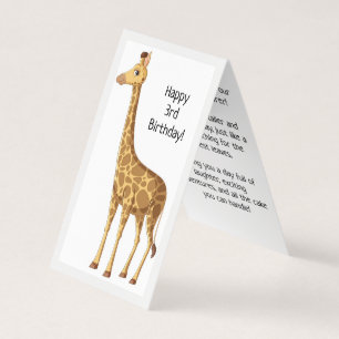 Happy 3rd Birthday - Kaart voor kinderen