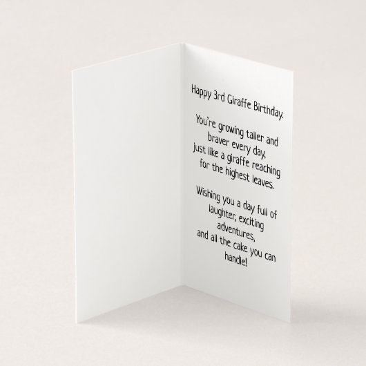 Happy 3rd Birthday - Kaart voor kinderen (Binnen)