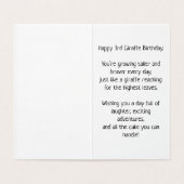 Happy 3rd Birthday - Kaart voor kinderen (Binnenkant ongevouwen)