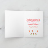 Happy 3rd Birthday Lamb en ballonnen Kaart (Binnen)