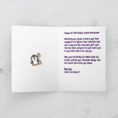 Happy 3rd Birthday Niece, Penguin, Personalized Kaart (Binnen)