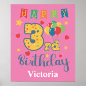 Happy 3rd Birthday Poster (Voorkant)
