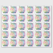 Happy 3rd Birthday (roze) Cadeaupapier (Vlak)