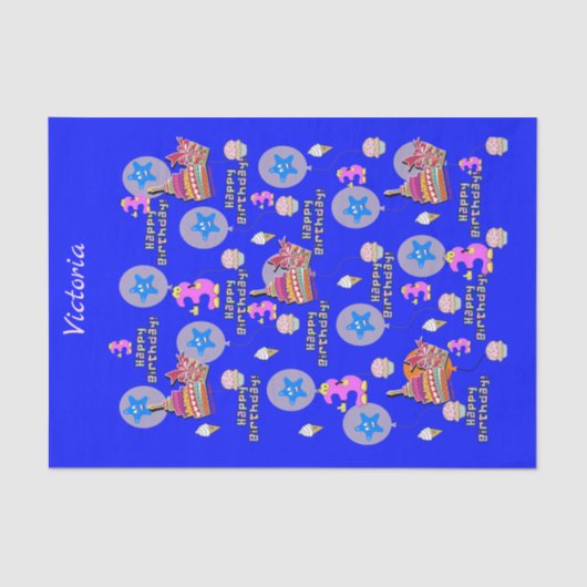 Happy 3rd Birthday Tissue Paper #3 Tissuepapier (Voorkant)