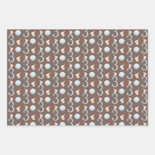 Happy 3rd Birthday TweeLieverd Wrapping Paper (Voorkant 2)