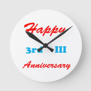 Happy 3rd III JUBILEUM Shirten RETURN GIFT Ronde Klok