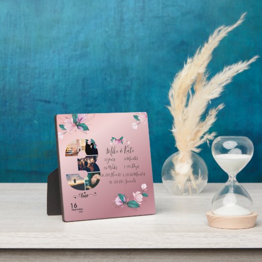 Happy 3rd Jubileum, aangepaste fotocollage Fotoplaat (Insitu)