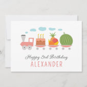 Happy 3rd Verjaardag Schattige Speelgoed Train Cak (Voorkant)