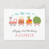 Happy 3rd Verjaardag Schattige Speelgoed Train Cak Briefkaart (Voorkant)