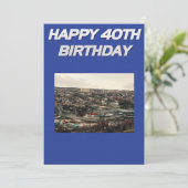 Happy 40's Birthday Kaart (Staand voorkant)
