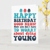 Happy 40th 50th 60th Birthday Funny Birthday Kaart (Gele Bloem)