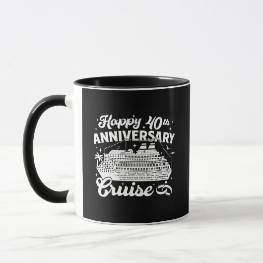Happy 40th Anniversary Cruise Vacation Memory Mug Mok (Links)