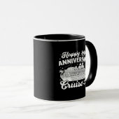 Happy 40th Anniversary Cruise Vacation Memory Mug Mok (Voorkant rechts)