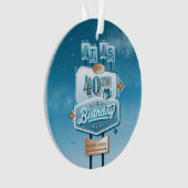 Happy 40th Birthday Acrylic Ornament (voorkant)