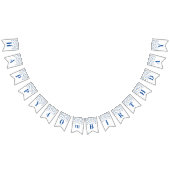 Happy 40th Birthday Banner Blue Silver Confetti (Alle)