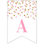 Happy 40th Birthday Banner Pink Gold Confetti (Tweede vlag)